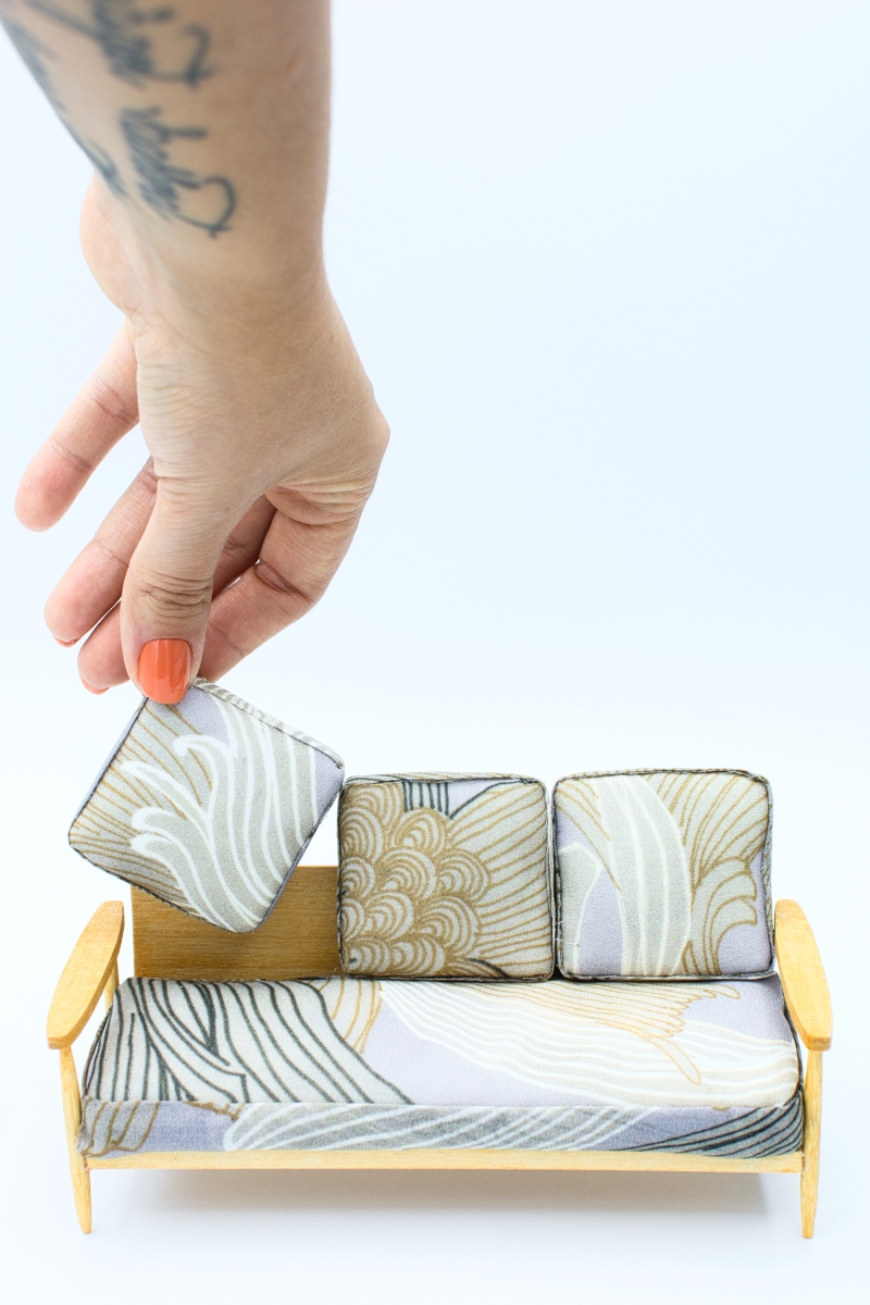 Miniature Mid-century Style Sofa